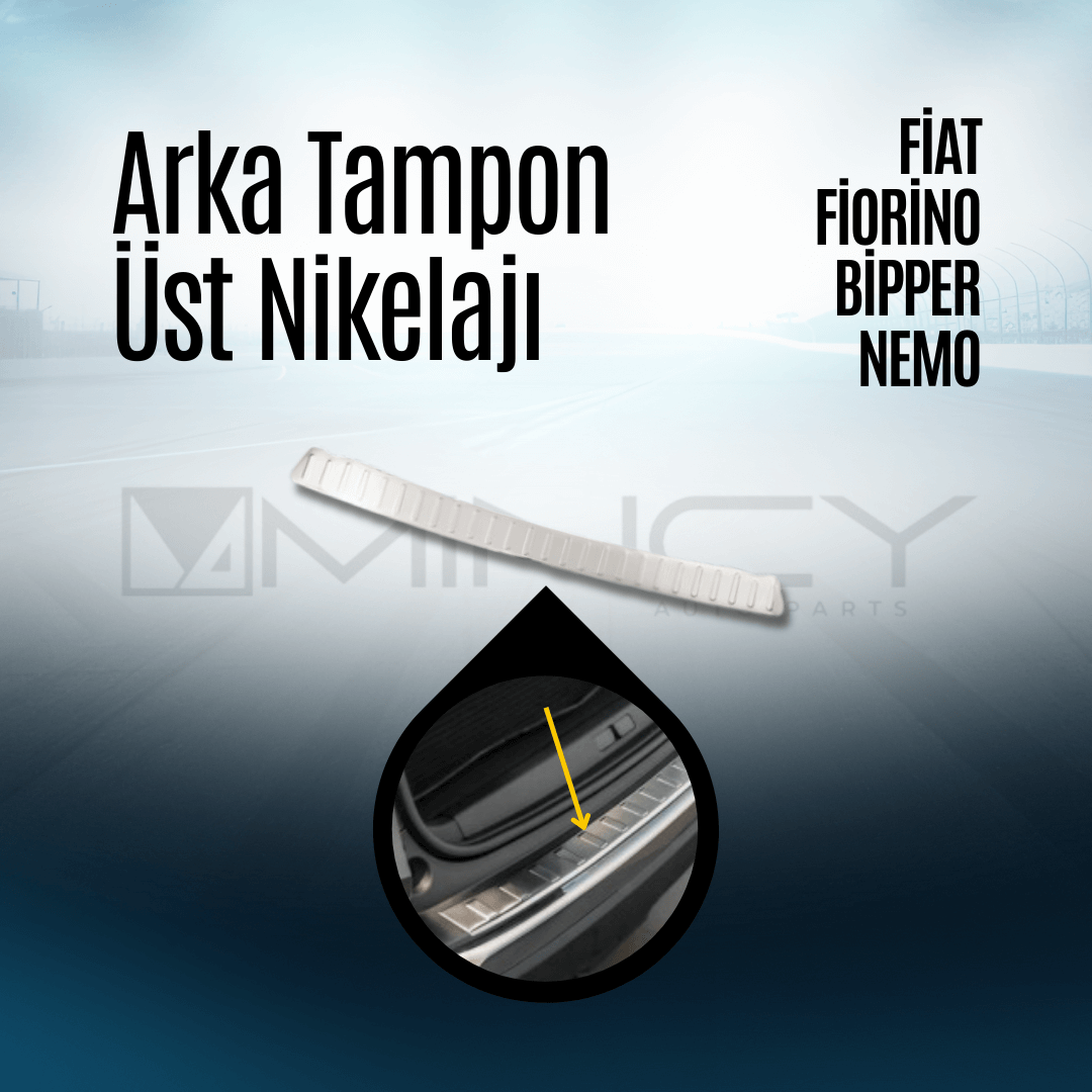 Arka Tampon Üst Nikelajı Fiat Fiorino Bipper Nemo